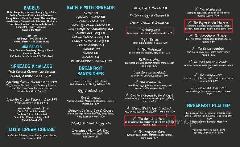 K & A Bagel Cafe - Cherry Hill, NJ menu_pic