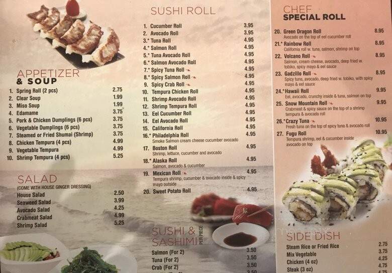 Fugu Hibachi & sushi - Venice, FL menu_pic
