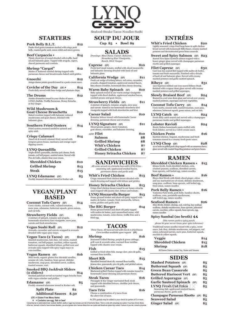 LYNQ - Fort Myers, FL menu_pic