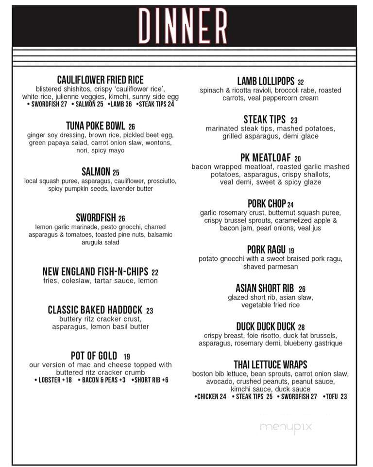 Public Kitchen - Wakefield, MA menu_pic
