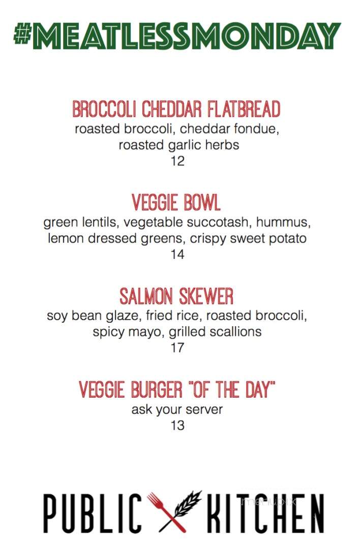 Public Kitchen - Wakefield, MA menu_pic