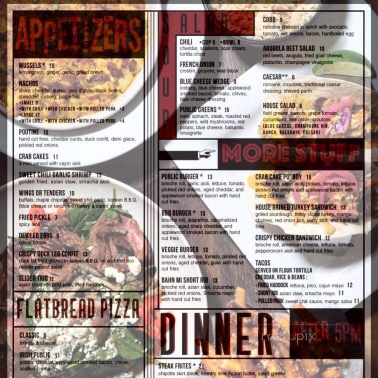 Public Kitchen - Wakefield, MA menu_pic