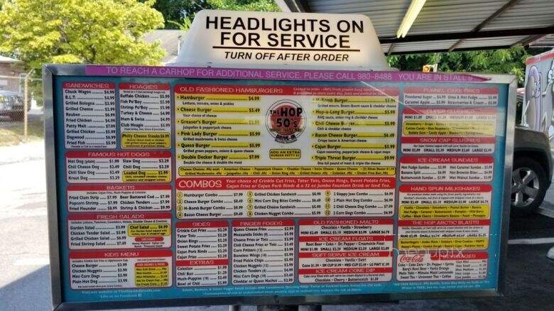 The Hop 50's Drive-In - Maryville, TN menu_pic