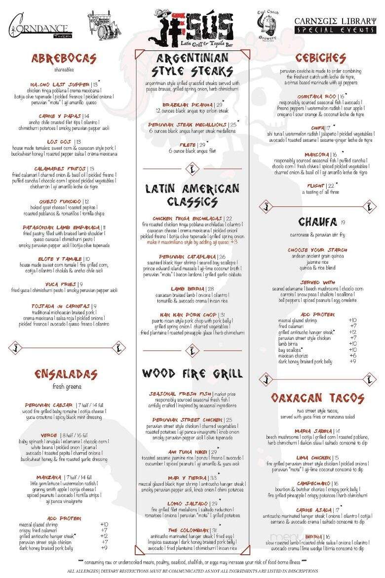 Jesus Latin Grill - Mishawaka, IN menu_pic