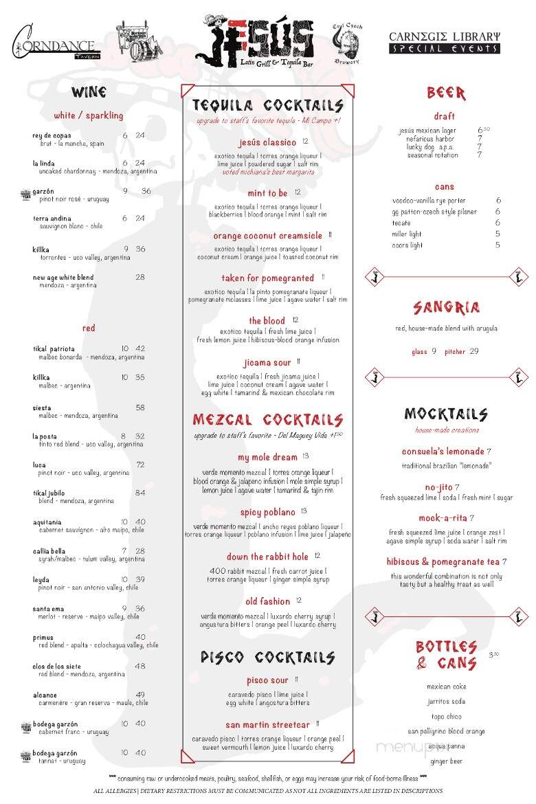 Jesus Latin Grill - Mishawaka, IN menu_pic