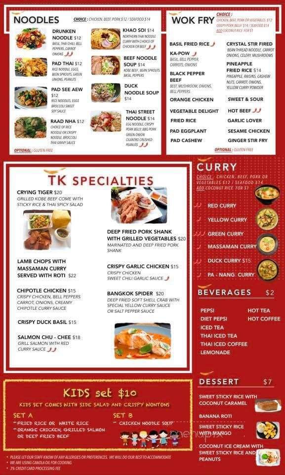 Thai Kitchen - Casper, WY menu_pic