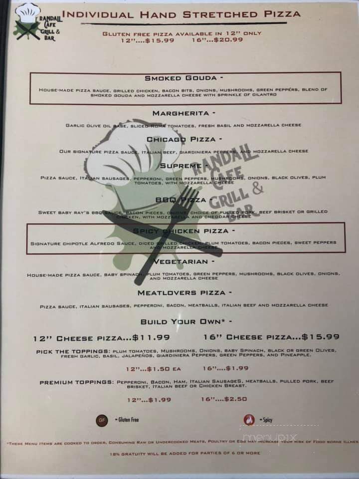 Randall Cafe Grill & Bar - Aurora, IL menu_pic