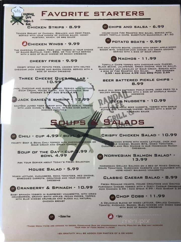 Randall Cafe Grill & Bar - Aurora, IL menu_pic