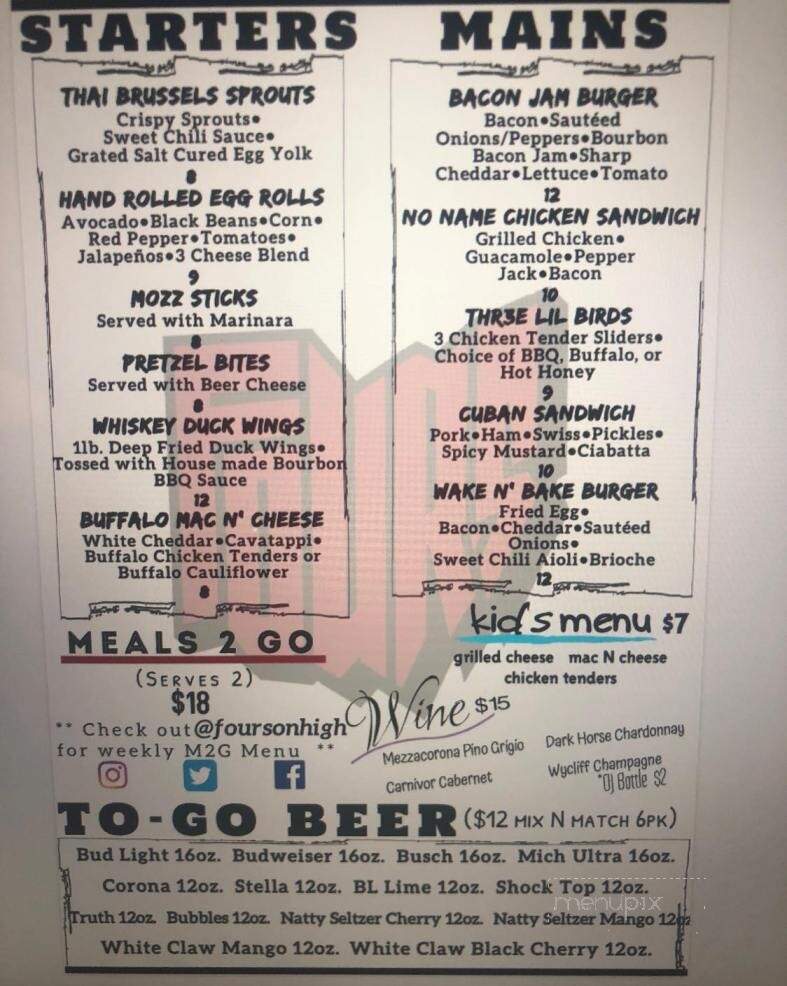 Threes Above High - Columbus, OH menu_pic