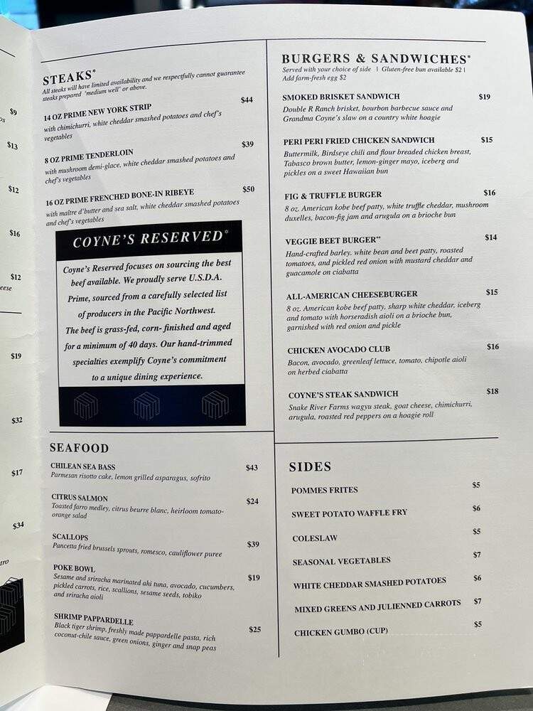 Coyne's Restaurant and Bar - Eagle, ID menu_pic