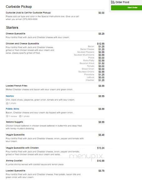 Sedona Bistro - Cape Girardeau, MO menu_pic
