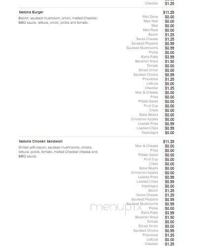 Sedona Bistro - Cape Girardeau, MO menu_pic