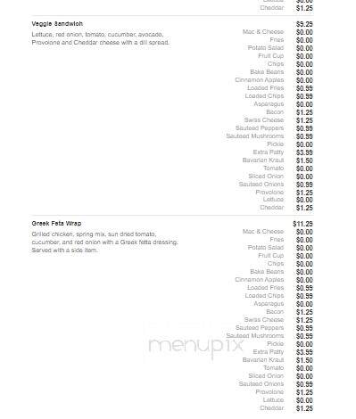 Sedona Bistro - Cape Girardeau, MO menu_pic
