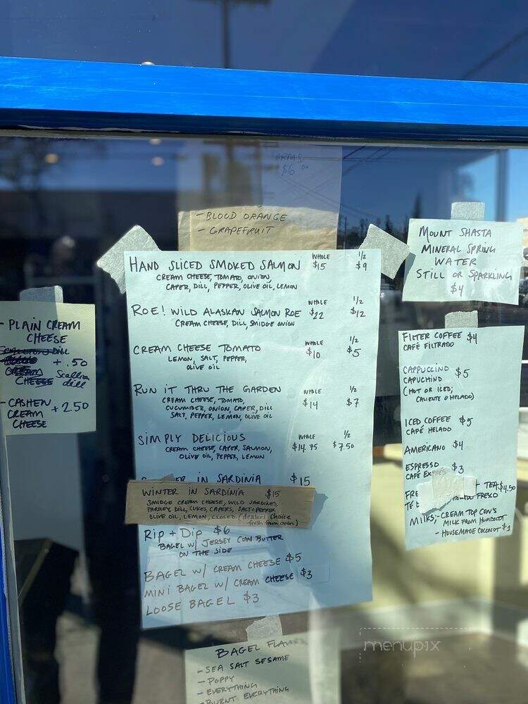 Courage Bagels - Los Angeles, CA menu_pic