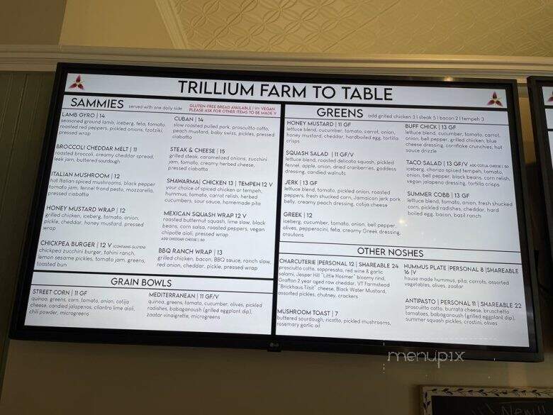 Trillium Farm to Table - Laconia, NH menu_pic