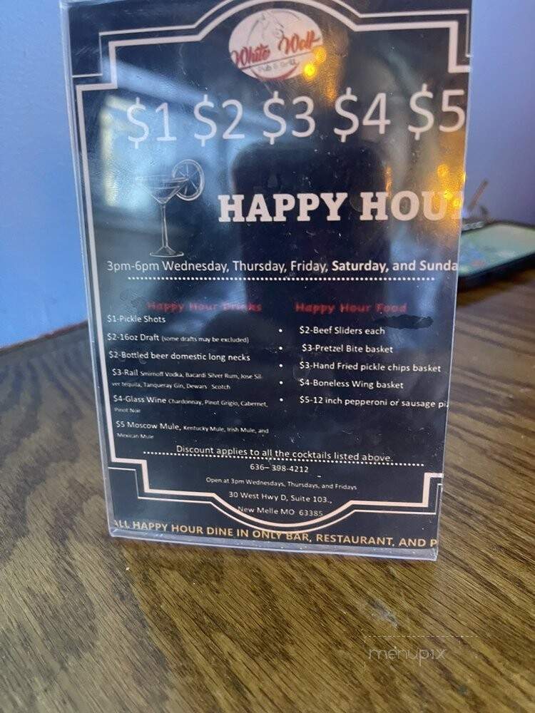 White Wolf Pub and Grill - New Melle, MO menu_pic