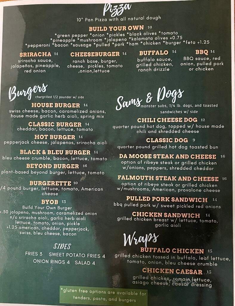 The Moose A Maine Sports Pub - Falmouth, ME menu_pic