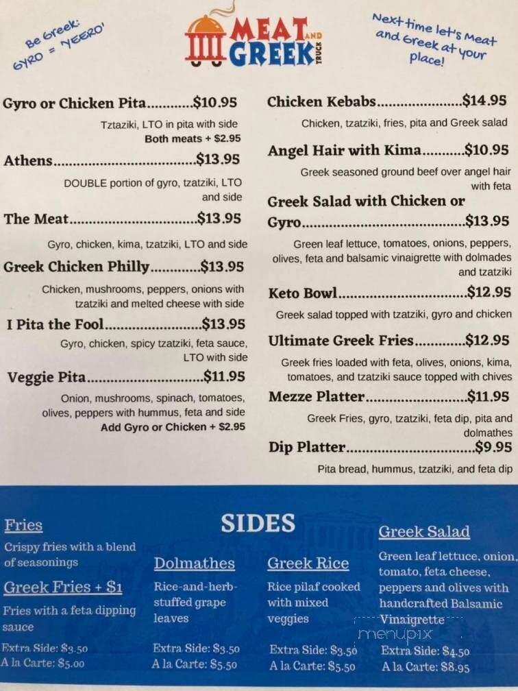 Meat and Greek Truck - Southern Pines, NC menu_pic