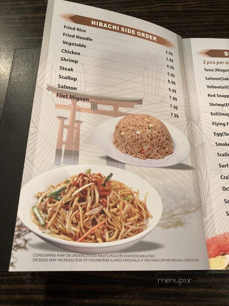 Tokyo - Washington, IN menu_pic