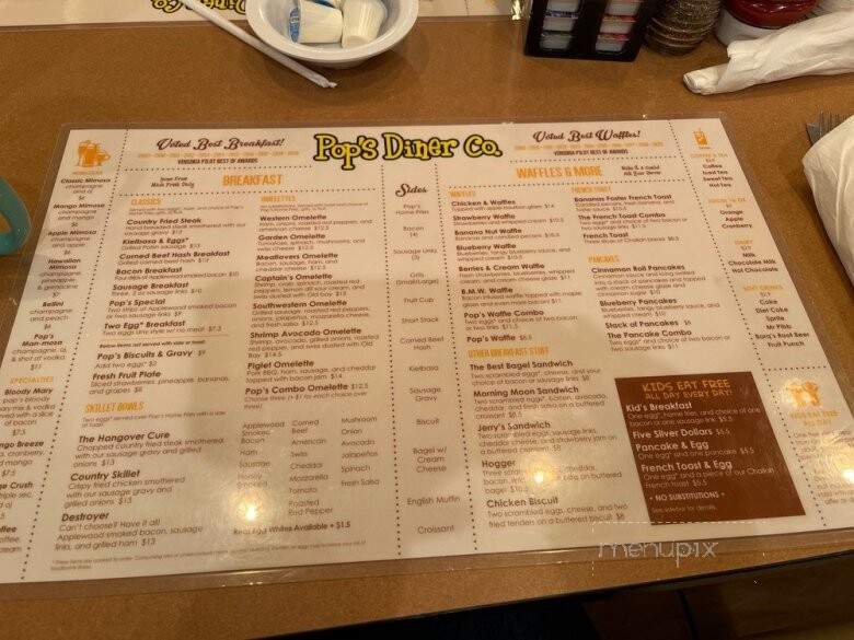 Pops Diner - Chesapeake, VA menu_pic