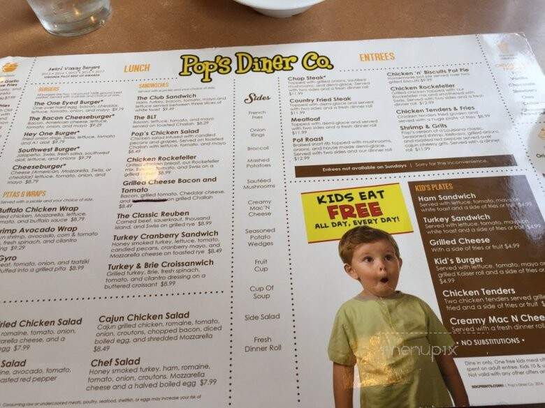 Pops Diner - Chesapeake, VA menu_pic