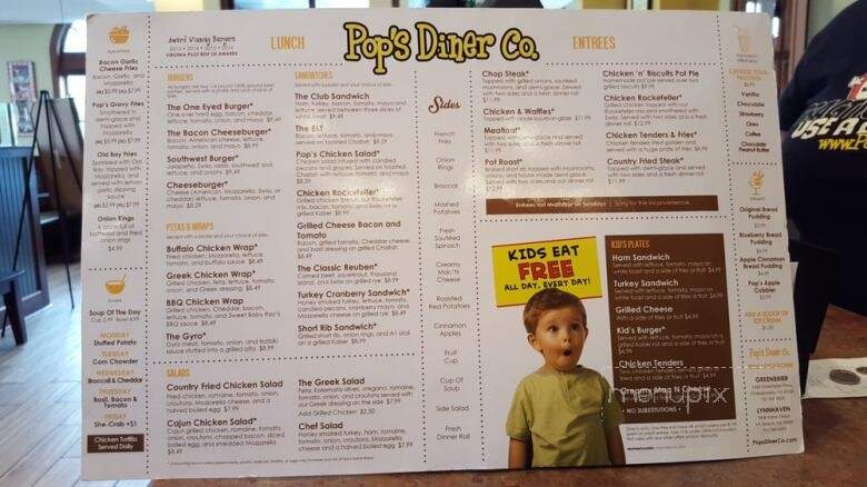 Pops Diner - Chesapeake, VA menu_pic