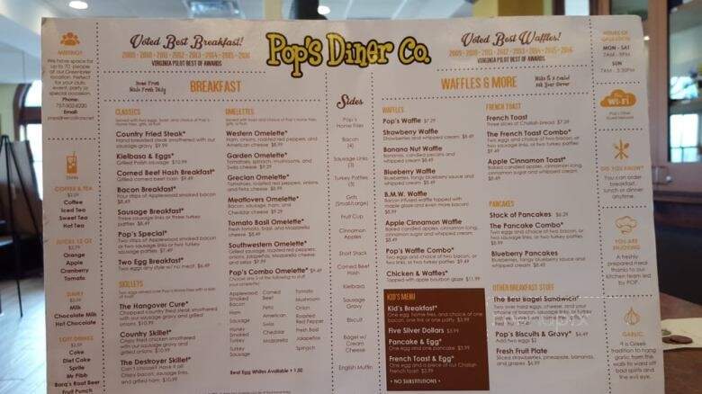 Pops Diner - Chesapeake, VA menu_pic
