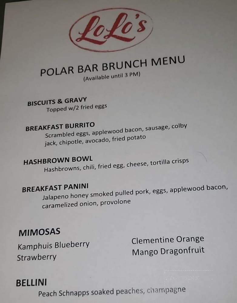 Itty Bitty Bar - Holland, MI menu_pic