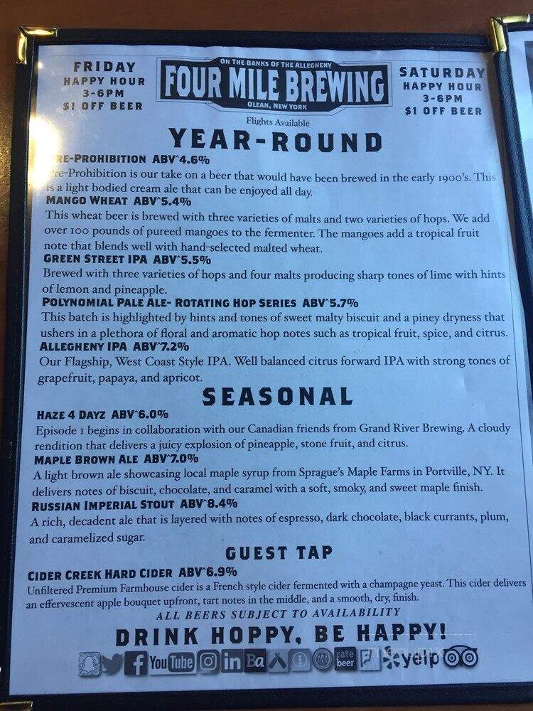 Four Mile Brewing - Olean, NY