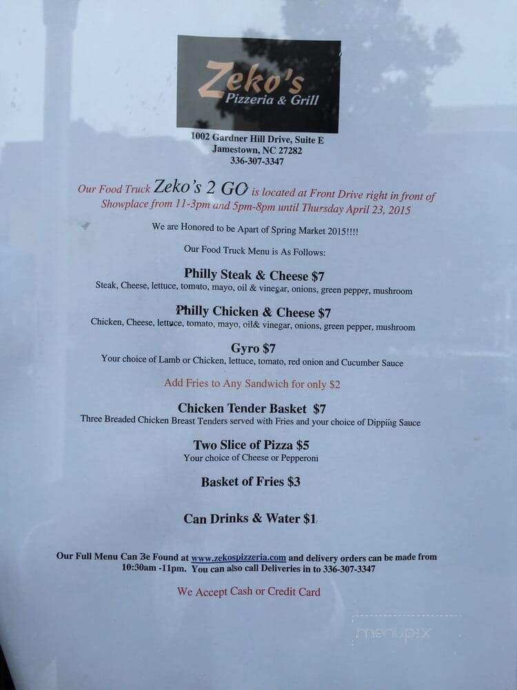 Zeko's 2 GO - Jamestown, NC