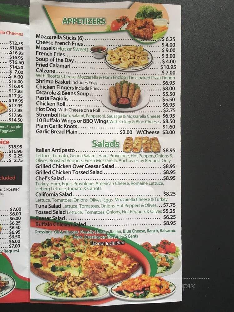 Pizza Village Cafe II - Belleville, NJ menu_pic