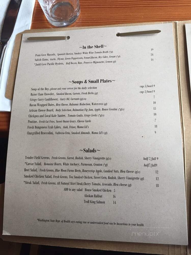 Cask and Schooner Public House and Restaurant - Friday Harbor, WA menu_pic