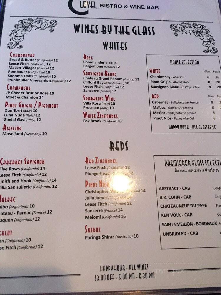 C Level Wine Bar - Bonita Springs, FL menu_pic