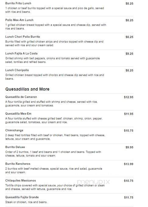 Mex-Am Resturant - Graham, NC menu_pic