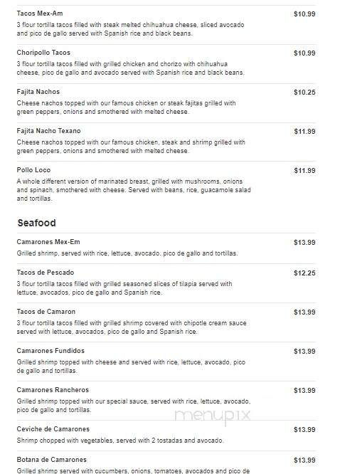 Mex-Am Resturant - Graham, NC menu_pic