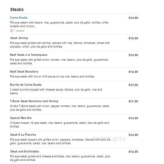 Mex-Am Resturant - Graham, NC menu_pic