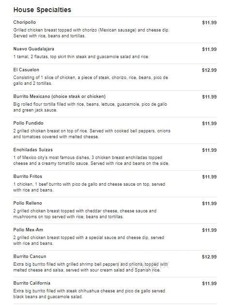 Mex-Am Resturant - Graham, NC menu_pic