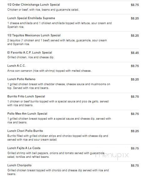 Mex-Am Resturant - Graham, NC menu_pic