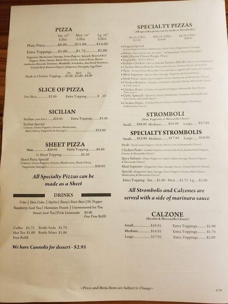 Carini's Original Italian Pizza - Towanda, PA