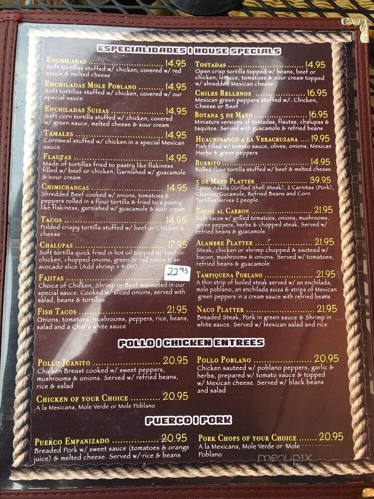 Cinco De Mayo Restaurant - Bloomingdale, NJ menu_pic