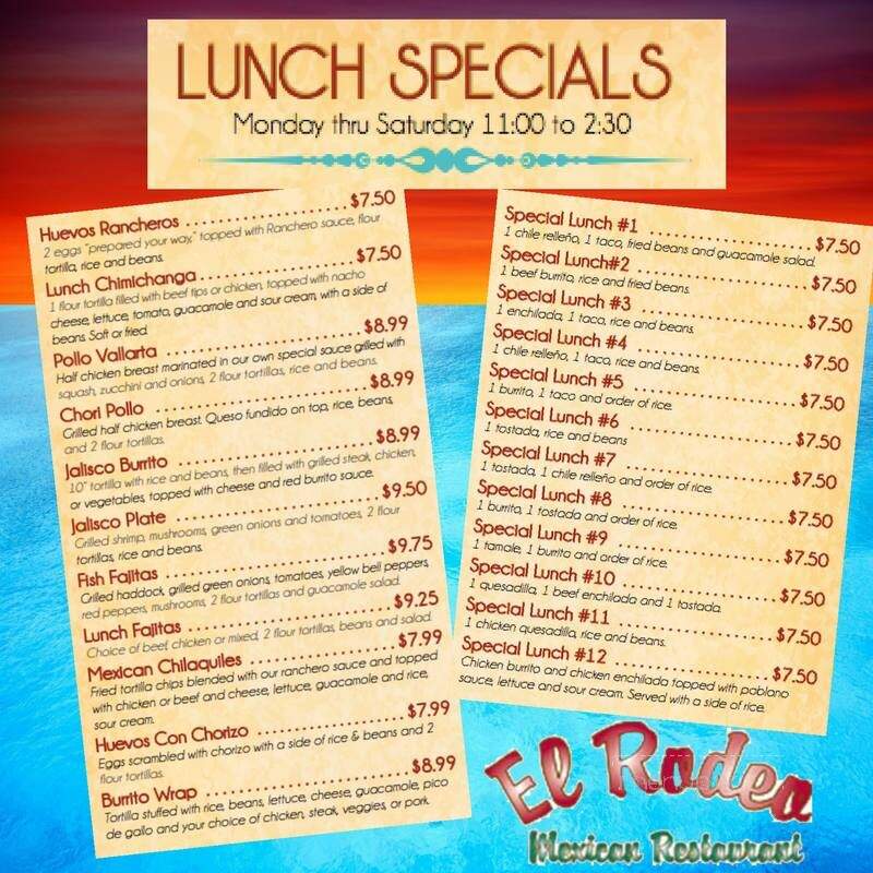 El Rodeo - Concord, NH menu_pic