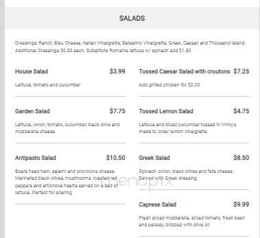 Vinny's Pizza - Goose Creek, SC menu_pic