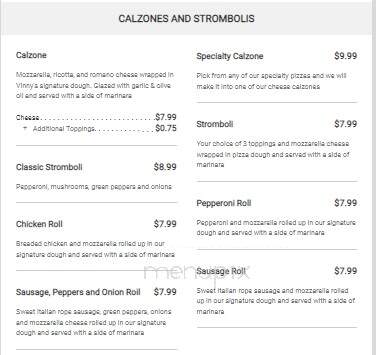 Vinny's Pizza - Goose Creek, SC menu_pic