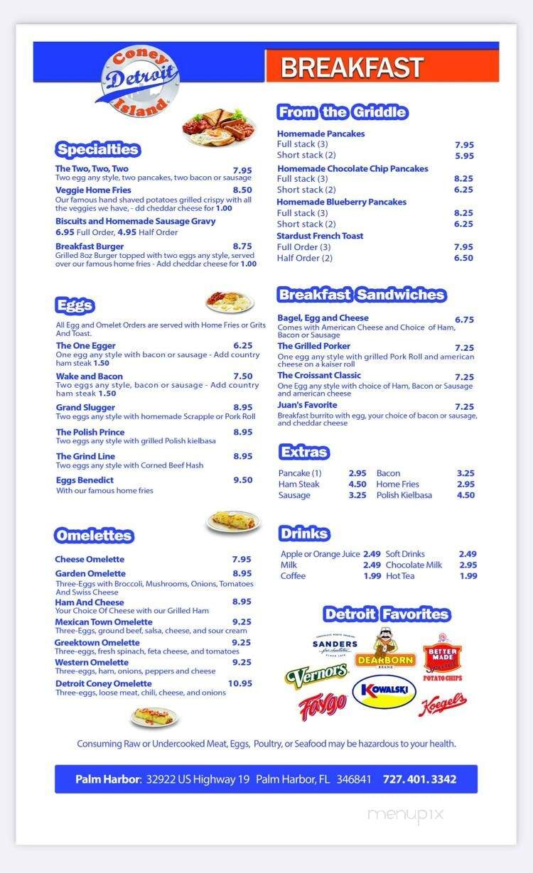 Detroit Coney Island - Clearwater, FL menu_pic