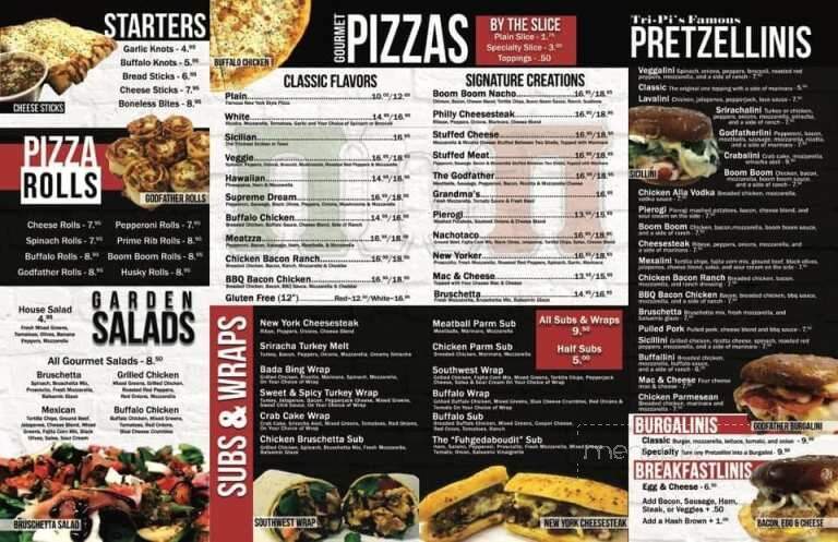 Tri Pi Pizzeria - Bloomsburg, PA menu_pic