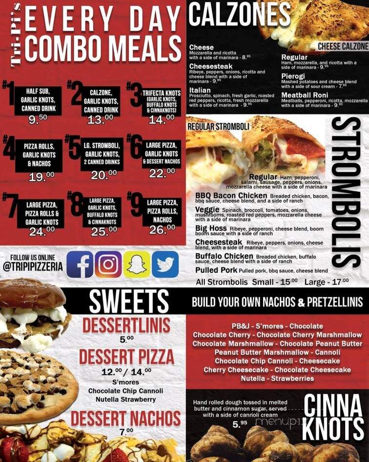 Tri Pi Pizzeria - Bloomsburg, PA menu_pic