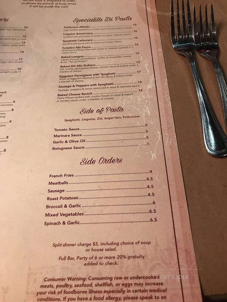 Vito's Italian Restaurant - St Johns, FL menu_pic