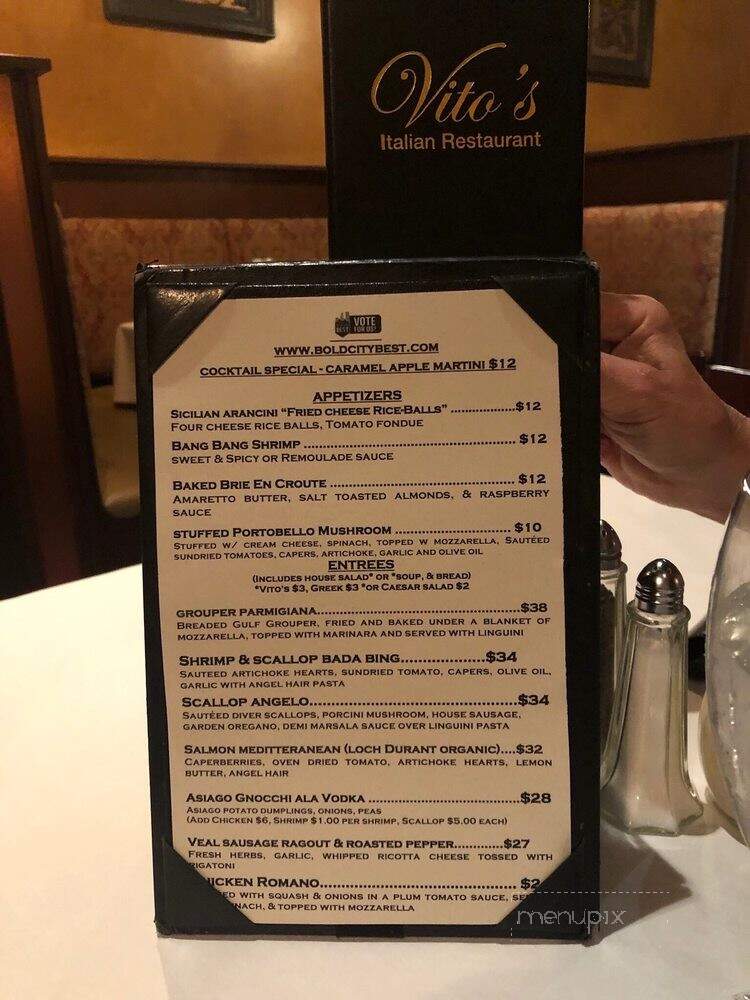 Vito's Italian Restaurant - St Johns, FL menu_pic