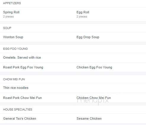 New Peking Buffet - Casselberry, FL menu_pic