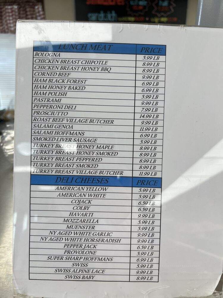 Village Butcher - Milford, MI menu_pic